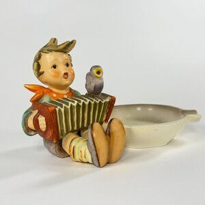 Vintage Hummel Boy Figurine Ashtray TMK-3 Bird Accordion 1957–63